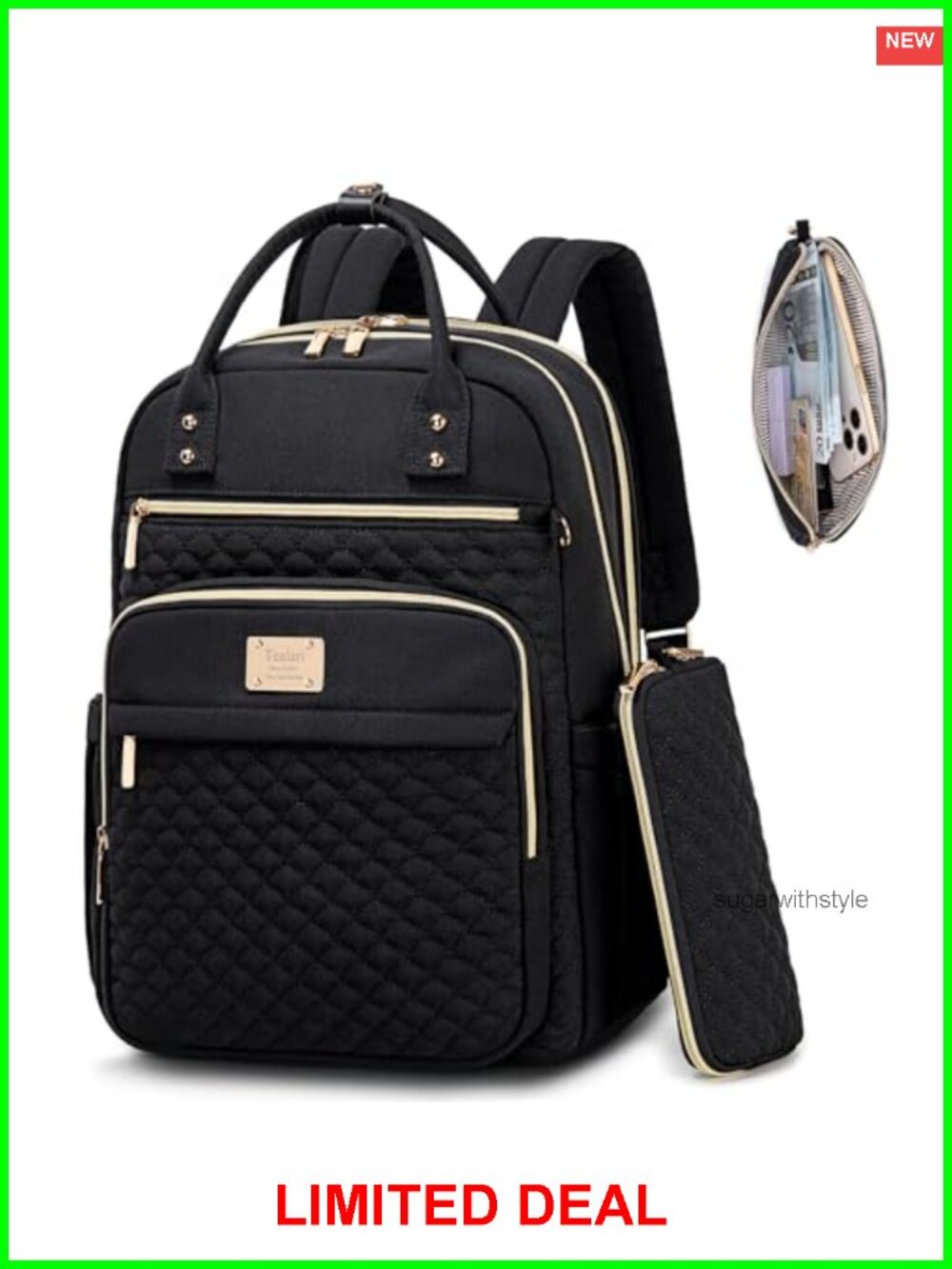 Water Resistant Laptop Backpack 15.6 Inch Work Travel Backpack